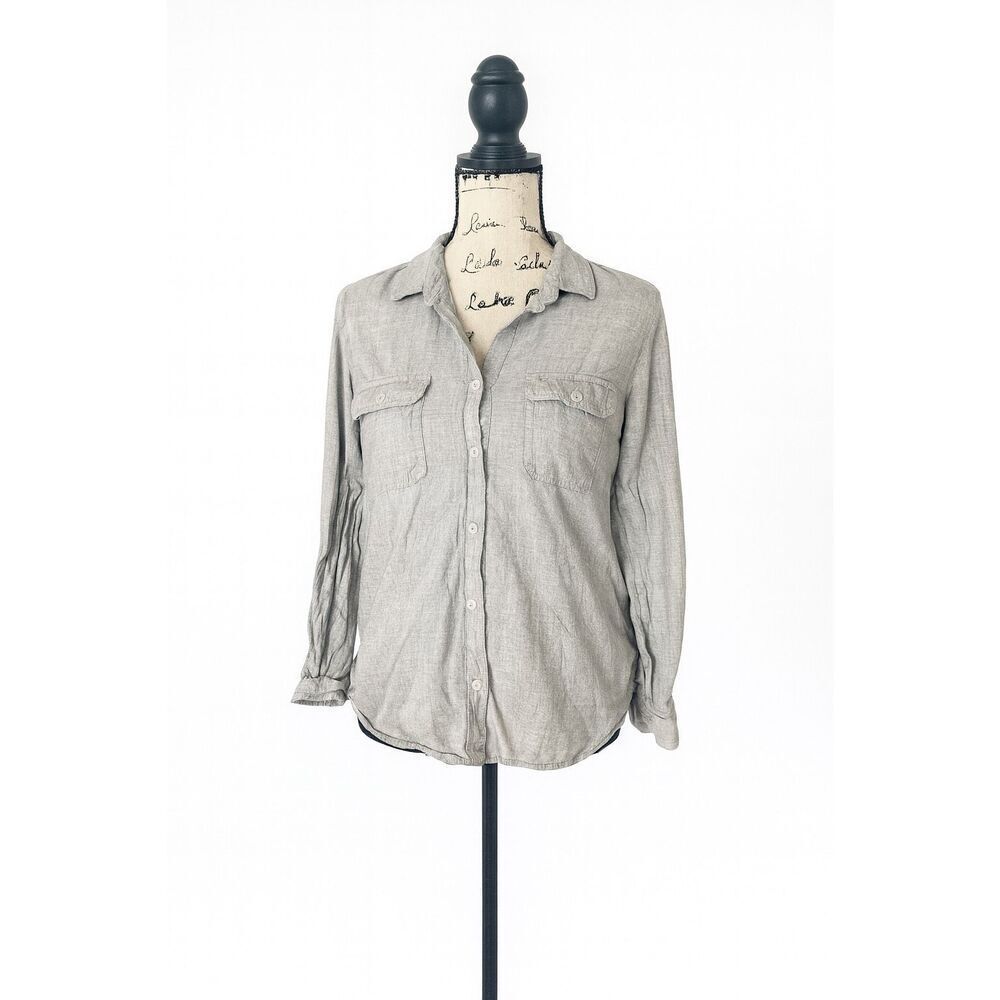 American Eagle Gray Soft Button Down Shirt Women’… - image 1
